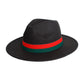 Black Felt Stripe Fedora
