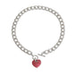 Pink Heart Silver Chain