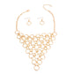 Gold Ring Bib Necklace