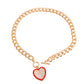 Red Frame Heart Toggle Necklace