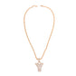Y Rhinestone Gold Necklace