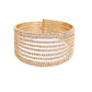Gold 9 Line Rhinestone Bracelet