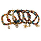 Hamsa Charm Multi Color Bead Stretch Bracelet Set