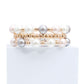 3 Strand Mixed Pearl Gold Bracelets