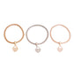Mixed Metal Mesh Chain Love Bracelets