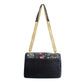 Black Floral Designer Square Satchel