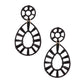 Black Raffia Teardrop Earrings