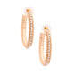 Gold Crystal Rope Hoops