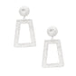 Silver Hammered Trapezoid Earrings