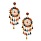 Multi Color Bead Dream Catcher Earrings