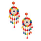 Rainbow Bead Dream Catcher Earrings