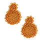 Natural Seed Bead Circle Post Earrings