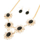 Flower Pendant Necklace Set