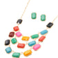 Multi Color Stone Layered Necklace Set
