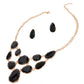Short Necklace Irregular Resin Teardrop inset