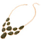 Short Necklace Irregular Resin Teardrop inset