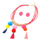 Pom Pom Necklace Set