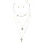 Cross and Coin Necklace Set
