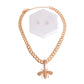 Iced Gold Bee Cuban Chain Set