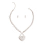 Silver Chain Heart Lock Necklace