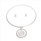 Silver Rigid Hook Round Crystal Choker