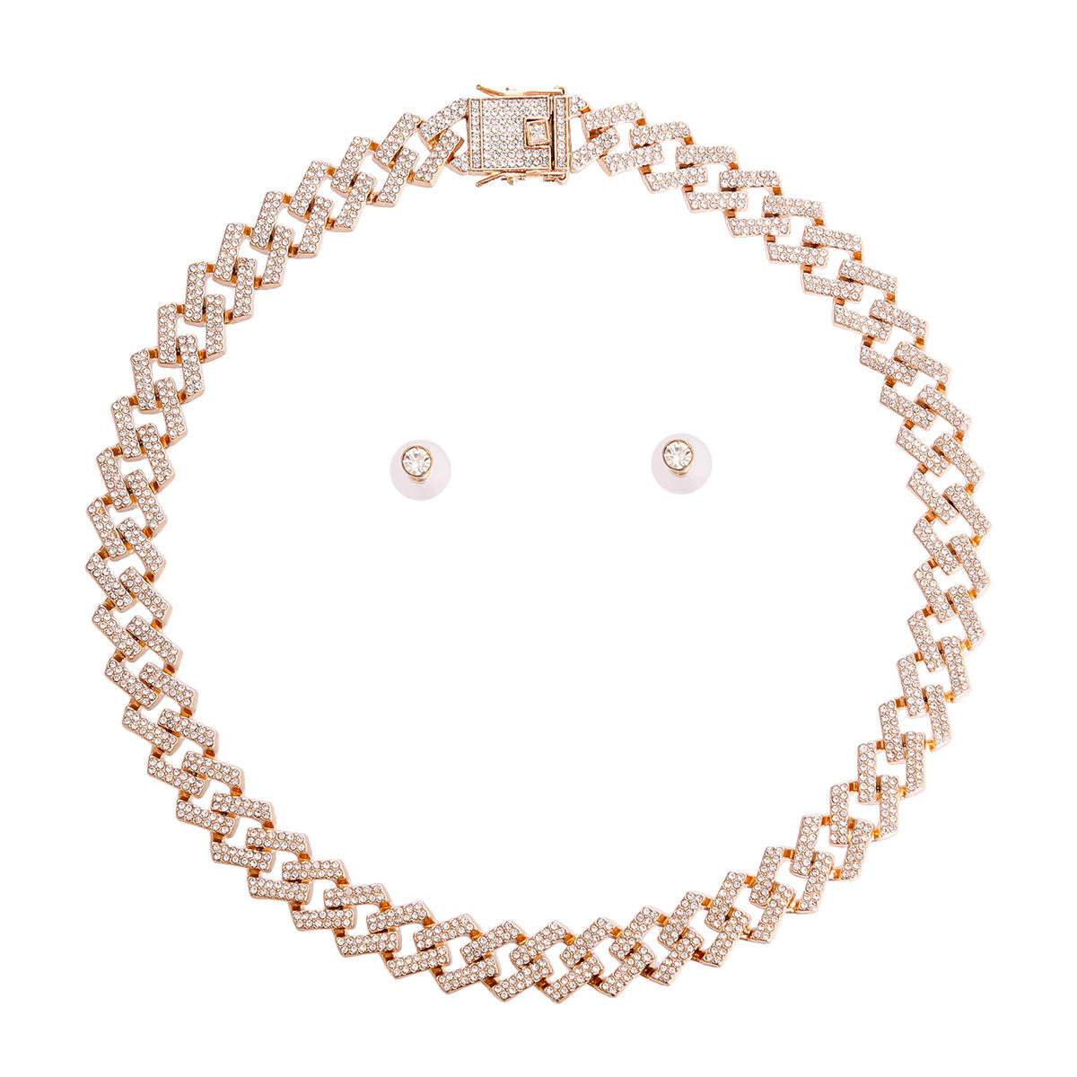 Gold Locked Square Cuban Chain