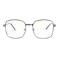 Hematite Blue Light Square Glasses