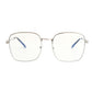 Silver Blue Light Square Glasses