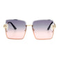 Gray Square Clover Sunglasses