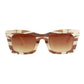 Light Brown Graphic Print Sunglasses