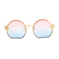 Pink Round Flat Sunglasses