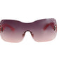 Pink Rimless Butterfly Sunglasses