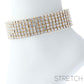 Gold Rhinestone 6 Line Anklet