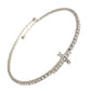 Silver Cross Memory Wire Bracelet