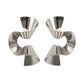 Silver Twisted Metal Curl Studs