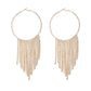 Gold Iced Fringe Hoops