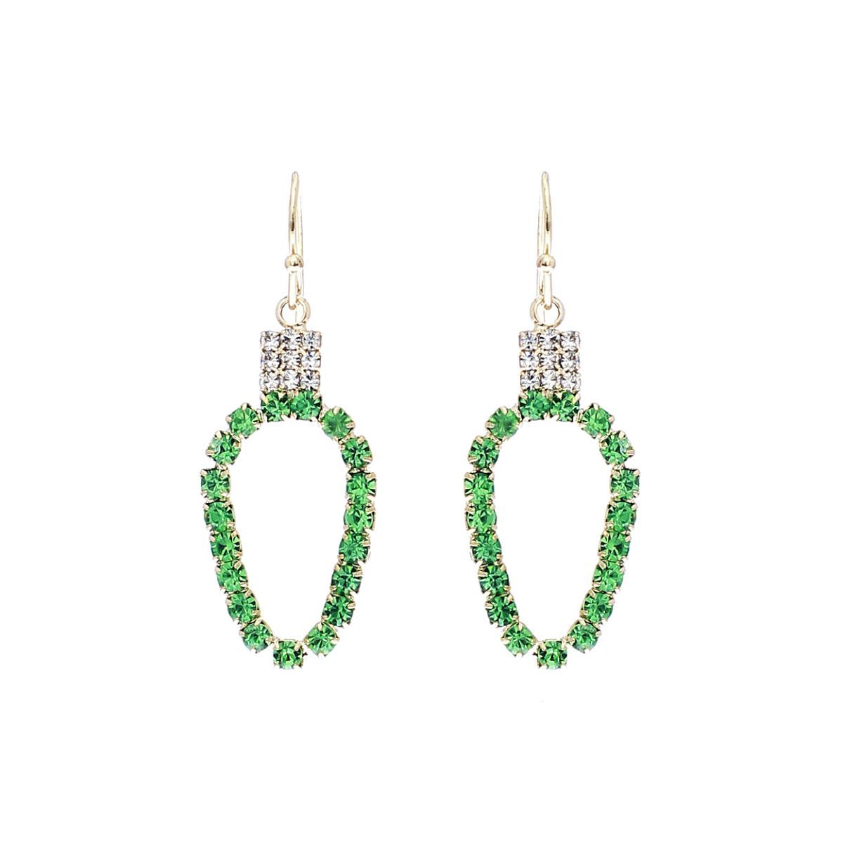 Light Green Xmas Light Earrings