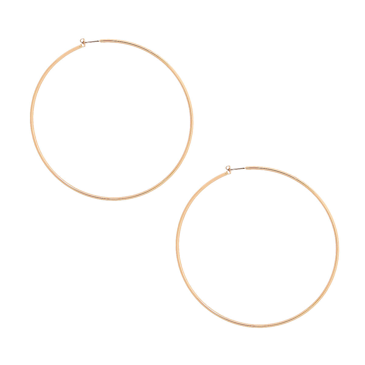 Gold 100mm Wire Hoops