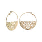 Gold Half Filigree Hoops