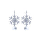 Silver Pearl Snowflake Earrings
