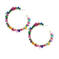 Multi Stone Wrapped Hoops