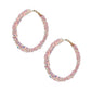 Pink Glitter 65mm Hoops