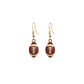 Brown Football Dangle Earrings