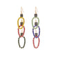 Multi Triple Xmas Light Earrings