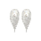 Clear Square Fringe Earrings