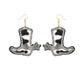 Cow Fur Leather Boot Earrings