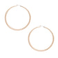 Gold Brass Diamond Cut Hoops