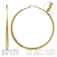 Gold Brass Diamond Cut Hoops