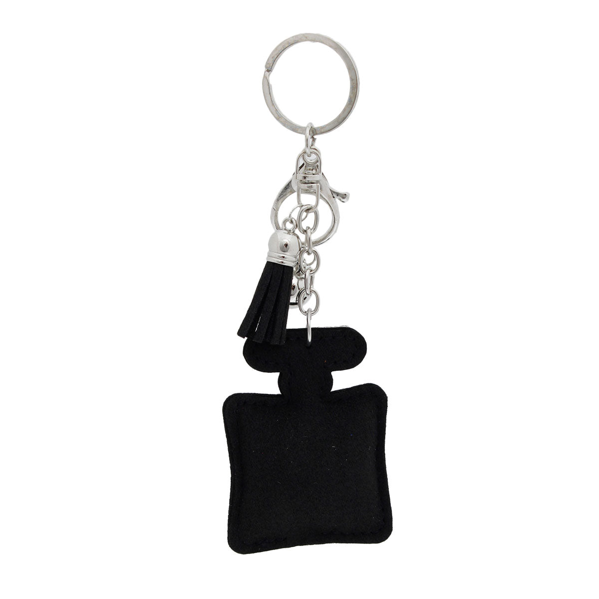 Black Perfume Bottle Keychain Bag Charm