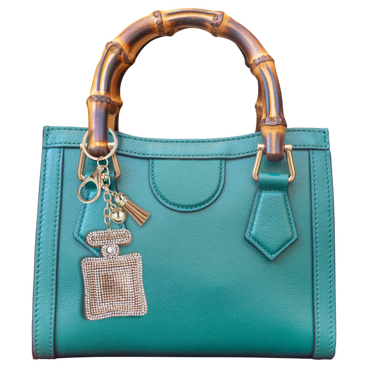 Light Brown Perfume Bottle Keychain Bag Charm